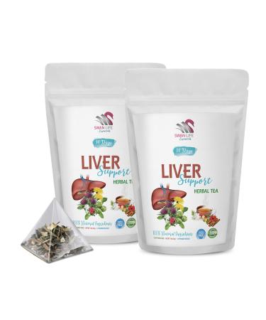 milk thistle liver complex - LIVER SUPPORT TEA HERBAL 14 Days caffeine free non gmo gluten free - dandelion root bulk herb 2 Bags