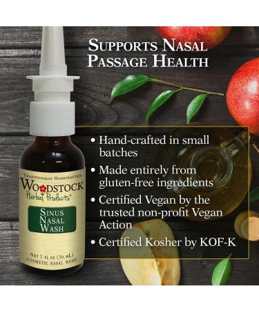 Woodstock Herbal Products Sinus Nasal Wash 1 oz. - Natural Nasal Passage Health - Buy Online on GoSupps.com