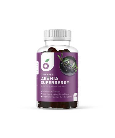 Aronia SuperBerry Gummies, Daily Immune Support, Rich in Antioxidants, Better Than Elderberry, Great Tasting Natural Berry Flavor, 60 Count (30 Day Supply) (SuperBerry)
