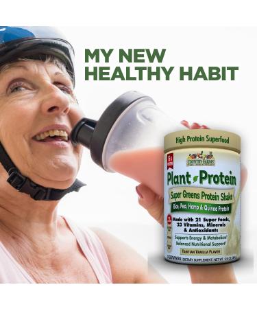 Country Farms Super Greens Vanilla Plant Protein Supplement - 12.8oz Multi N9572 - Buy Online on GoSupps.com