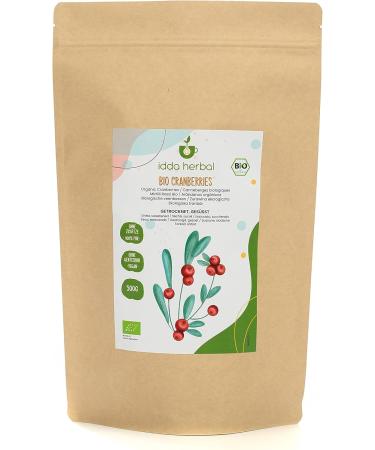 Organic Dried Cranberry (500g) Whole Cranberries Organically Grown Lightly Sweet With Fruit Juice 100% Natural and Pure Snack with Ready to Eat Vegan - Buy Online on GoSupps.com