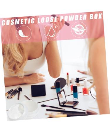 Healeved Box Powder Box Empty Powder Loose Powder Containers Fluffy Puff Powder Case Sifter Plastic Pp White - Buy Online on GoSupps.com