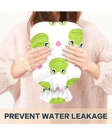 Hot Water Bottles with Cute Frog Cover | 2L Pain Relief & Hand Warmers | International Shipping - Buy Online on GoSupps.com