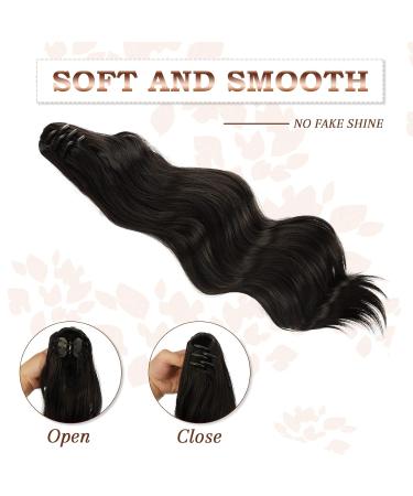 50 cm Fine Ponytail Extensions Clip - Darkest Brown Braid Hair Extensions for Women - Buy Online on GoSupps.com