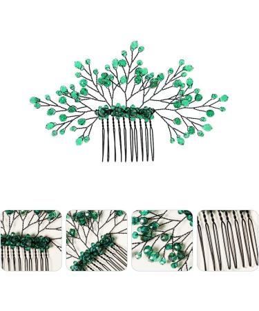 Ipetboom Green Branches and Leaves Hair Comb Rhinestone Hair Wedding D cor Bridal Hair Comb Bride Hair Clip Bride Wedding Hair Comb Styling Hair Clips Crystal Banquet Leaf Metal - Buy Online on GoSupps.com