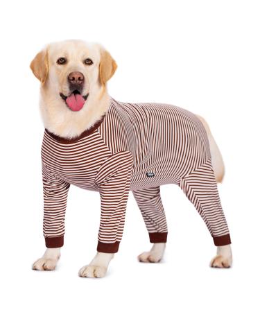 Axcimond dog body with legs for large and medium -sized dogs op body dog castration bitch male dogebody after op with zipper dogs one -piece full body leak protection dog neck rope alternative 6xl coffee