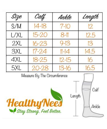 HealthyNees 15-20 mmHg Zipper Compression Wide Calf Socks 2 Pack - 3X-Large Black, Closed Toe (2 Pairs) - Buy Online on GoSupps.com