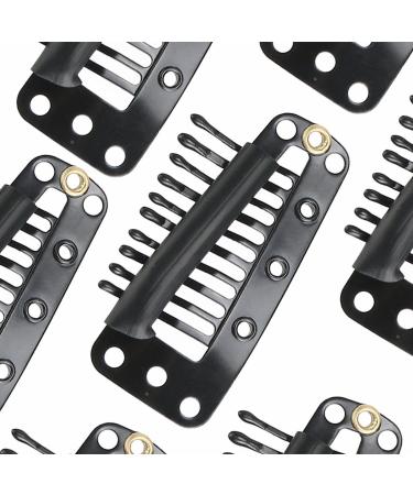 Tinksky 10-Teeth Snap-Comb Wig Clips (Black) - Pack of 20 | Hair Extension Accessories - Buy Online on GoSupps.com