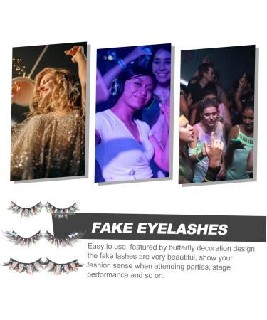 FRCOLOR False Eyelashes 3 Pairs halloween decor fake lashes individual natural individual slim sequins set Fake eyelashes decorate fiber False Lashes - Buy Online on GoSupps.com
