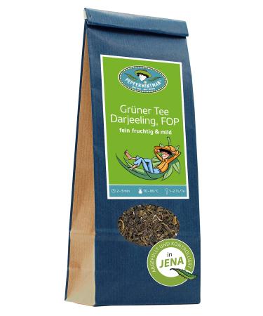 PEPPERMINTMAN Peppermintman Darjeeling Green Tea 60g - Popular Tea with Floral Note and Light Green Colour - Green Darjeeling comes from the Himalayas