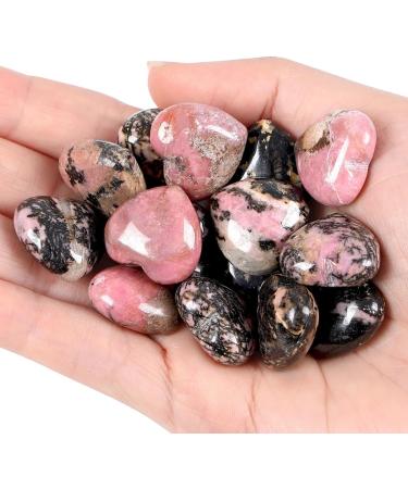 MAIBAOTA Blackline Redstone Healing Crystals Gemstones Pocket Gifts Heart-Shaped Nature Spiritual Energy for Women Men Reiki Divination Balancing Yoga Meditation 10PCS - Buy Online on GoSupps.com