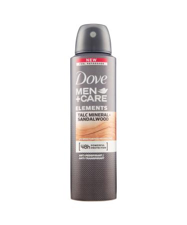 Dove Men + Care Anti-Perspirant Spray 150Ml Mineral Powder + Sandalwood 48Hr