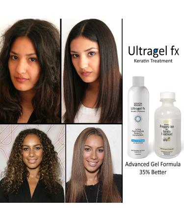 UltraGel FX Complex Brazilian Keratin Blowout Hair Treatment 120ml | Smooth Repair & Straighten All Hair Types Coarse Curly & Straight - Buy Online on GoSupps.com