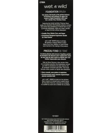 wet n wild Foundation Brush - Plush Fibers, Ergonomic Handle - For Mineral & Liquid Makeup - Buy Online on GoSupps.com