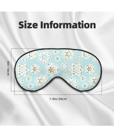 Geometry Snowflakes Sleep Eye Mask - Adjustable Strap Light Blocking Soft & Breathable Eye Shade for Men & Women - Pattern 19 - Buy Online on GoSupps.com