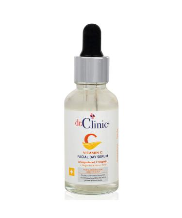Vitamin C Facial Day Serum | Anti Aging Fine Lines Eye Wrinkle Skin Repair with Hyaluronic Acid | Moisturizer and Pore Cleanser | Protects from Acne Scars Sun Damage 1.01 fl.Oz.