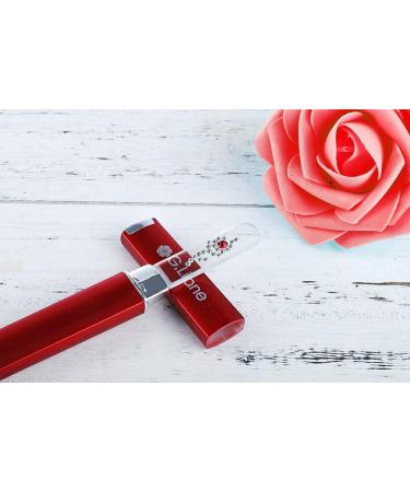 G.Liane Glass Manicure File with Genuine Qualified Crystals Shape and Smooth Nail File Tool with Case Best for Gentle & Safe Nail Care Kit for Beautiful Fingernails (Red Rose) - Buy Online on GoSupps.com