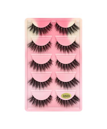 UAMOU 2-50 Boxes Eyelashes faux mink lashes natural 3d mink eyelashes volume false lashes in bulk cilios Cheerfully (Color : 5 Pairs G503CS Size : 40 Boxes)