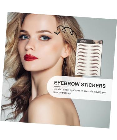 FOMIYES 63 Sheets Waterproof Eyebrow Stickers Lady Tools Fake Eyebrow Stickers Temporary Brow Tattoos Hair - Buy Online on GoSupps.com