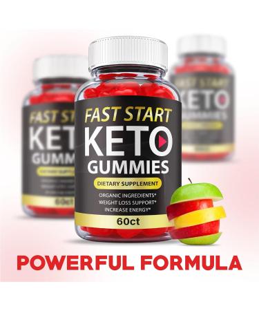 Fast Start Keto Gummies - 2 Pack Vegan Non-GMO with ACV, B12, B6 - 120 Count - Buy Online on GoSupps.com