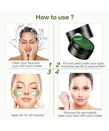 Green Tea Under Eye Mask - Reduce Wrinkles & Fine Lines | 30 Pairs | Natural Firming Eye Patches - Buy Online on GoSupps.com