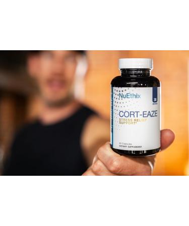 NuEthix Formulations Cort-Eaze - Cortisol Supplement - Health Support Supplement with Ashwagandha L-Theanine & Rhodiola Rosea - Relaxation and Deep Sleep 60 Capsules 30 Servings - Buy Online on GoSupps.com