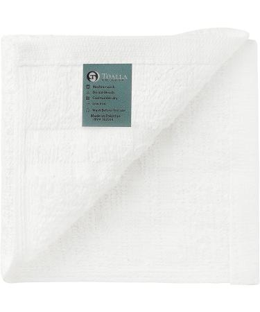 100% Cotton Washcloths 60 Pack | Highly Absorbent 400 GSM Face and Body Washcloth Bulk Pack | Soft Fingertip Towel for Bath Room | 12 x 12 Inches | White Pack of 60 - Buy Online on GoSupps.com