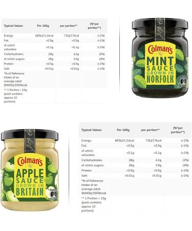 Colmans Roast bundle Set Contains Original English Squeezy Mustard 150g Mint Sauce 165g Bramley Apple Sauce 155g Cheddar Cheese Sauce 40g and Bread Sauce 40g - Buy Online on GoSupps.com