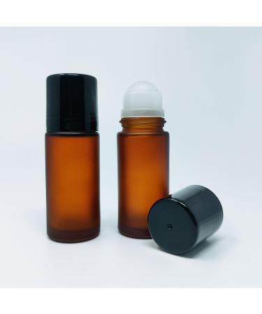 Essenciales Refillable Roll-On Packaging - 50ml Amber Glass Bottles (2 Pack) | No Leakage Convenient & Eco-Friendly - Buy Online on GoSupps.com