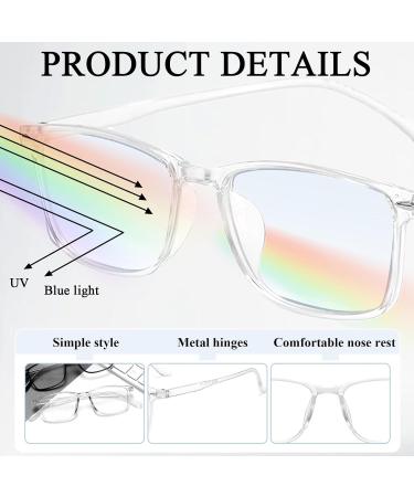 SRLWMYI Blue Light Filter Glasses for Men & Women | Gaming & Computer Safety Glasses | TR90 Unprescribed UV Protection - Buy Online on GoSupps.com