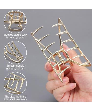 6 Pack Extra Large Gold Butterfly Hair Clips for Woman - Metal Barrettes for Thick Hair - Accessories for Medium to Thin Hair - Buy Online on GoSupps.com