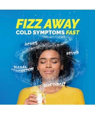 Alka-Seltzer Plus Severe Cold PowerFast Fizz Zest Effervescent Tablets - Orange, 20 Count for Adults with Headache, Sore Throat, Sinus Congestion, and More - Buy Online on GoSupps.com