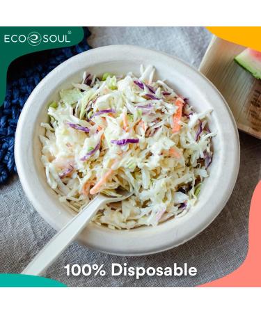 ECO SOUL 100% Compostable 16 Oz Soup Bowls 100-Pack - Biodegradable & Eco-Friendly Disposable Bowls - Buy Online on GoSupps.com