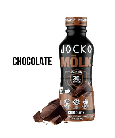 Jocko M lk Chocolate Protein Shake - 30g Grass Fed Protein, KETO Friendly, No Added Sugar - 12pk - Buy Online on GoSupps.com