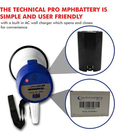 Technical Pro Rechargeable Megaphone Battery (Pack of 4) - Compatible with MPH75 MPH50USB Pyle PMP52BT & More - Portable C Battery Replacement - Buy Online on GoSupps.com