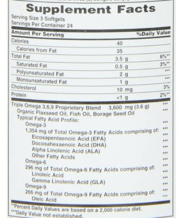 Nature's Bounty Omega 3-6-9 Softgels 1200mg - 72-Count Bottle (Pack of 2) | Fish, Flax & Borage Oils - Buy Online on GoSupps.com