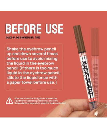 2-In-1 Double-End Eyebrow Shaping Pen 2-In-1 Brow Pen And Sealing Brow Gel Long-Lasting Color Waterproof And Sweatproof Easy-To-Use Eyebrow Makeup For Real-Looking Fuller Eyebrows (03# Grey) - Buy Online on GoSupps.com