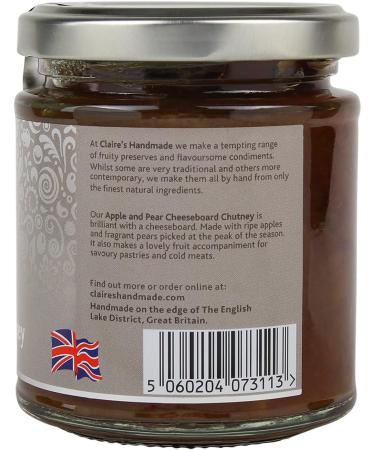 Claire's Handmade Apple and Pear Cheeseboard Chutney - Gluten Free, GMO Free, Vegetarian & Vegan - 200g - Buy Online on GoSupps.com