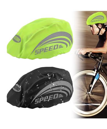 KKVOGMLE 2 piece of rain protection for bicycle helmet reflectors helmet coating riding helmet cover helmet rain cover helmet waterproof cover reflective protective helmet cover for bicycle helmet