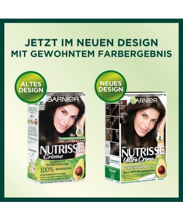 Garnier Nutrisse Permanent Hair Color 030 Espresso Dark Brown - 8 Weeks of Rich Color & Nourishing Fruit Oils - Ultra Cr me Tint (1 Pack) - Buy Online on GoSupps.com