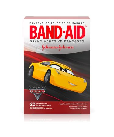 Band-Aid Adhesive Bandages Disney Pixar Cars 3 Assorted Sizes - 20 ct Pack of 3