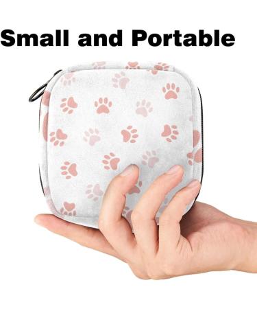 Sweet Animal Paw Storage Bag for Women - Zippered Pocket for Menstrual Cups Bandages Tampons & More - Buy Online on GoSupps.com