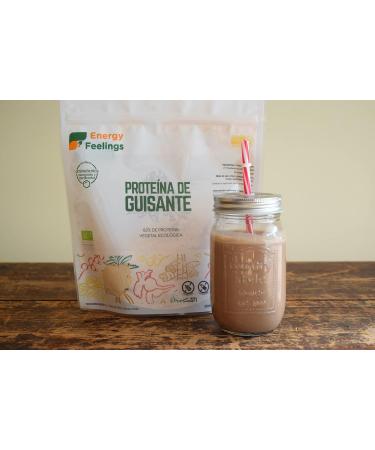  Energy Feelings Energy Feelings Vanilla Flavor Pea Protein Powder | 75% Vegan Eco-Friendly Gluten Free Lactose Free Protein No Added Sugar | Protein to Gain Muscle Mass and Health - Buy Online on GoSupps.com