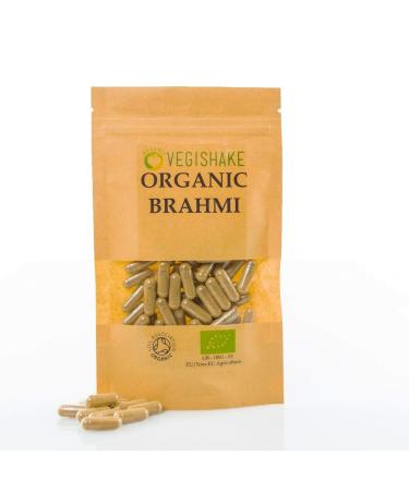 Organic Brahmi HPMC Capsules 1000mg Herbal Remedy Stress Relief Memory Boosts Vegan Halal Kosher (90 Capsules) 90 count (Pack of 1)