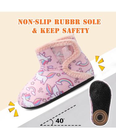 JOINFREE Pinkhorse Baby Slippers | Non-Slip Rubber Sole House Shoes for Toddlers - Buy Online on GoSupps.com