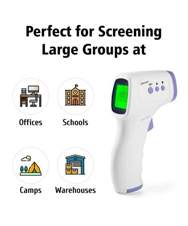 Digital Infrared Forehead Thermometer - No Contact, Fast Readings, Fever Indicators, Memory Function - Babies & Adults - Buy Online on GoSupps.com