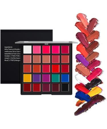 Skrskr Lip Palette - 25 Colors of Long-Lasting Waterproof Matte Lipstick for Women | Perfect Gift for Birthdays Christmas Mother's Day & Valentine's Day - Buy Online on GoSupps.com
