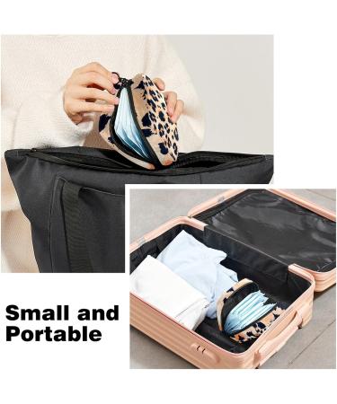Leopard Print Menstrual Cup Pouch and Pad Bag - Portable Storage for Feminine Hygiene Products | Color 8 - Buy Online on GoSupps.com