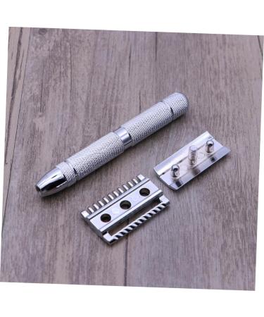 Minkissy 2-Stage Men's Razor Set - Dual Head Steel Shaver & Wooden Handle for Precise Shaving - Buy Online on GoSupps.com