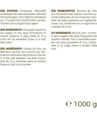 GreatVita Chia Seeds - 800g Natural Non-GMO High-Quality Superfood for International Shipping - Buy Online on GoSupps.com